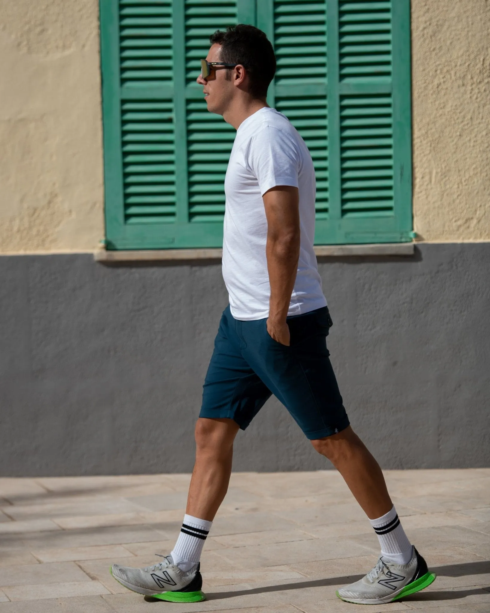 Strandvägen Men's Petrol Blue Cycling Chino Shorts