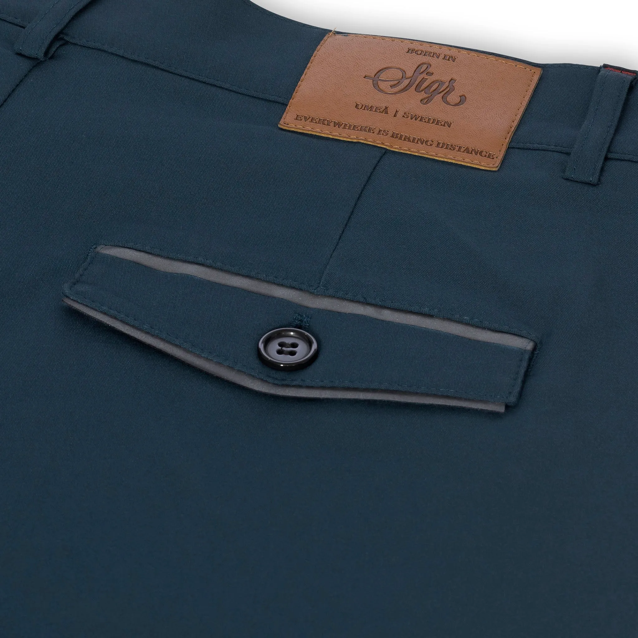 Strandvägen Men's Petrol Blue Cycling Chino Shorts