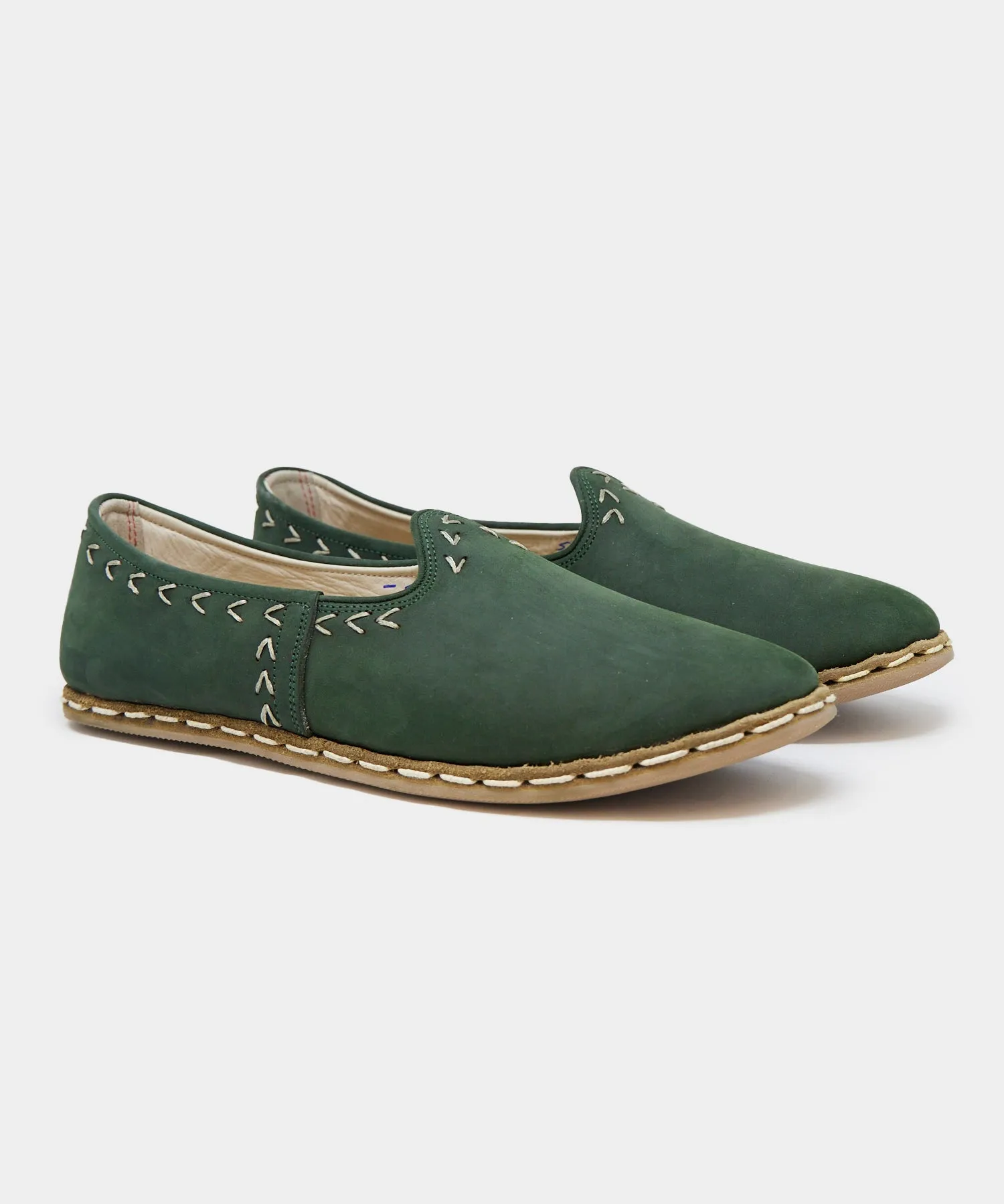 Todd Snyder X Sabah Leather Slip-On in Dark Green