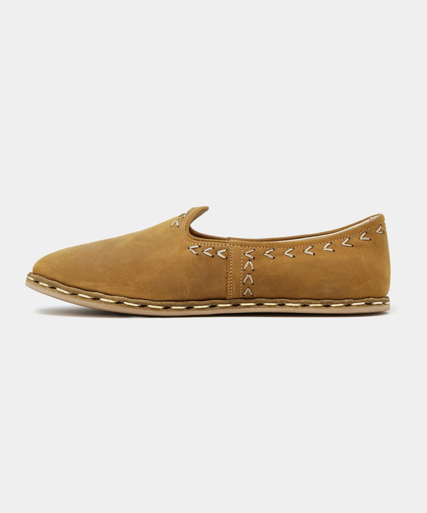 Todd Snyder X Sabah Leather Slip-On in Light Khaki