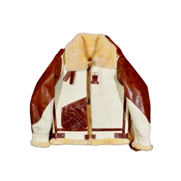 Two Tone B3 Bomber Shearling Coat