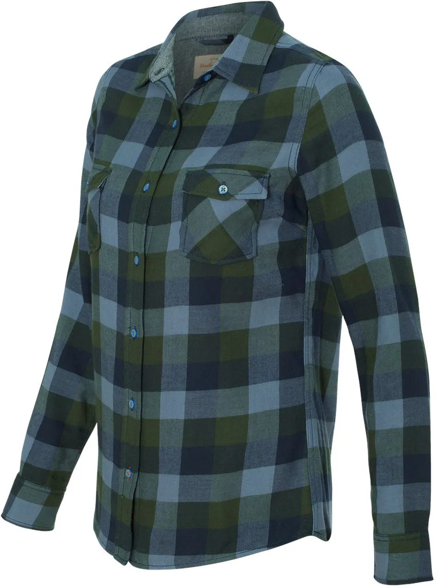 Weatherproof Ladies Vintage Brushed Flannel Long Sleeve Shirt