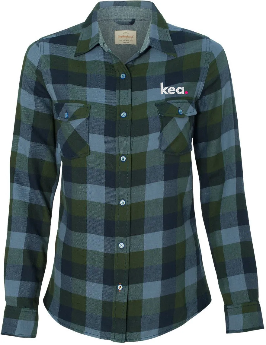 Weatherproof Ladies Vintage Brushed Flannel Long Sleeve Shirt