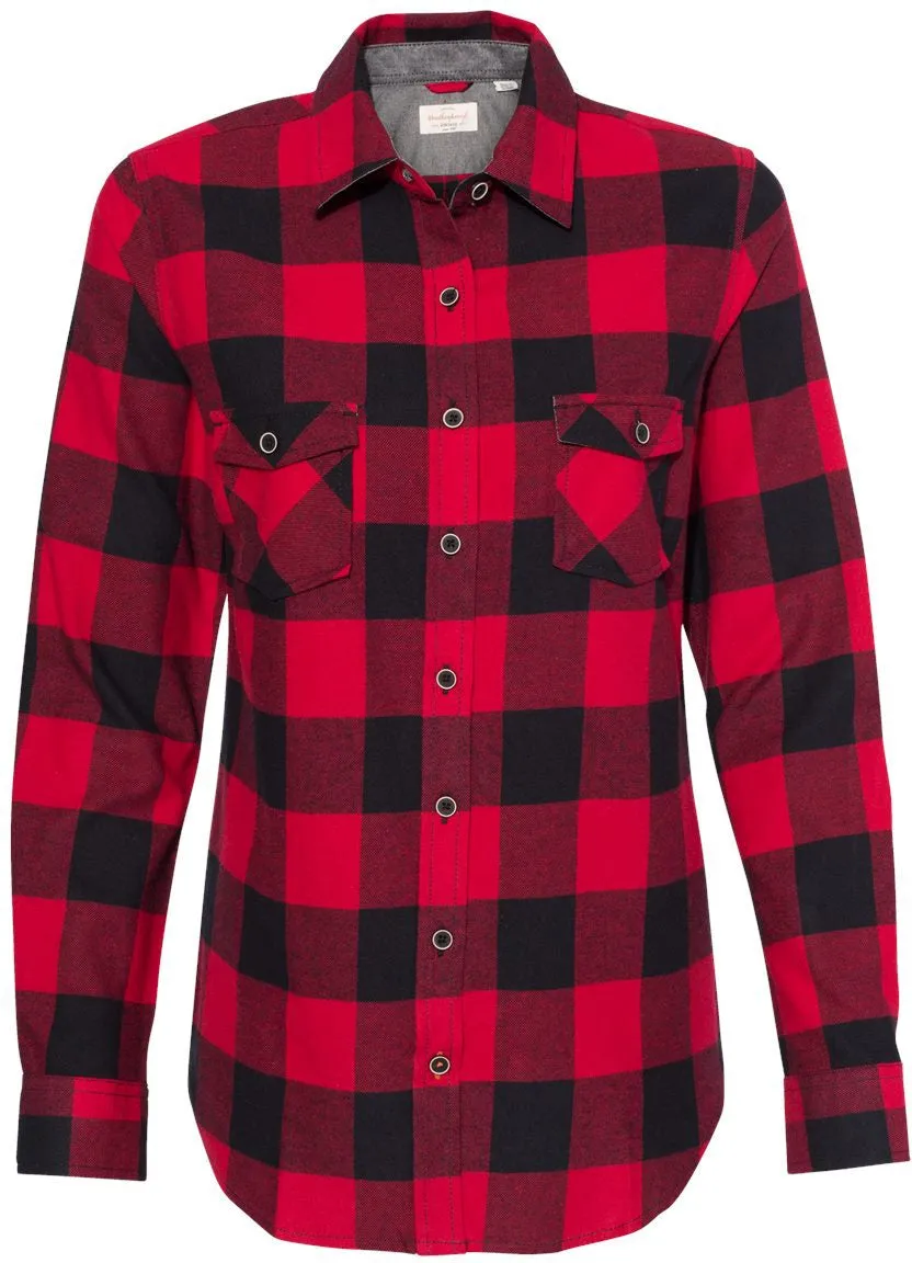 Weatherproof Ladies Vintage Brushed Flannel Long Sleeve Shirt