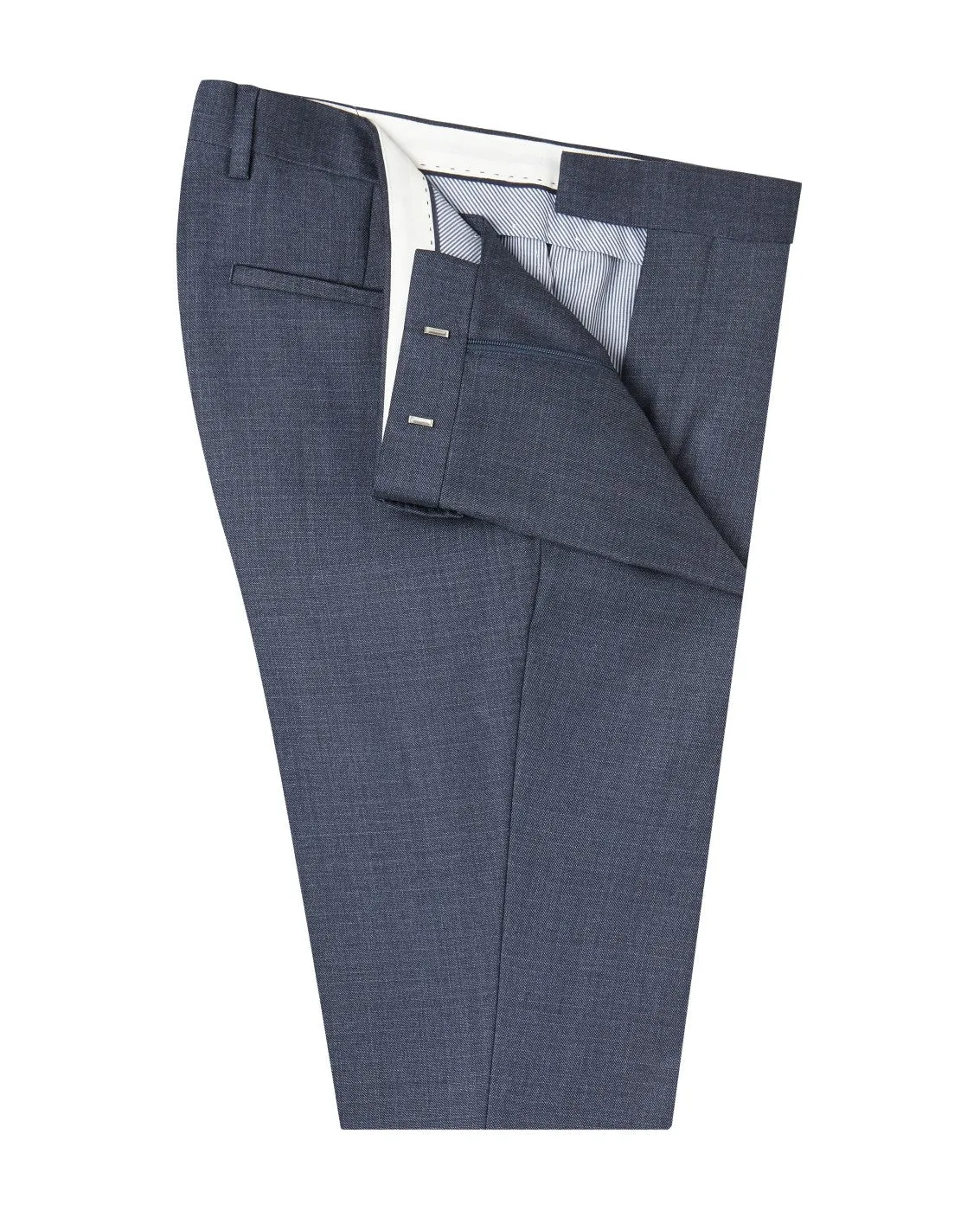 Westbourne Infinity Active Slim Fit Denim Blue Semi Plain Trousers